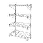 14"d 4 Shelf Chrome Wire Wall Mounted Wine Shelving Kit