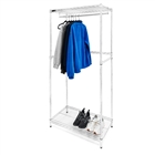 Freestanding Garment Rack w/ 2 shelves
