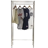 Basic wire shelving closet unit with hat shelf and garment rack