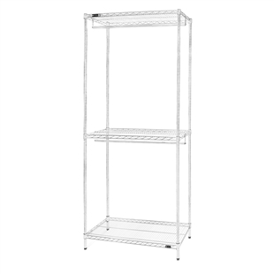 Wire Closet Shelving with Lower Shelf - 18d x 72h