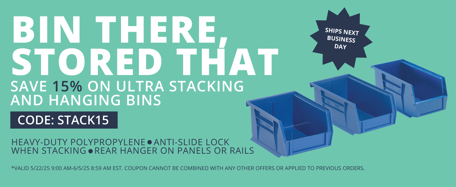 Save 15 Percent on Ultra Stacking and Hanging Bins - CODE STACK15