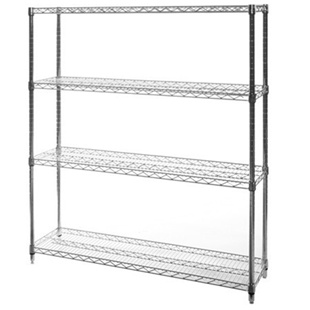 14"d x 42"w Wire Shelving Unit with 4 Shelves