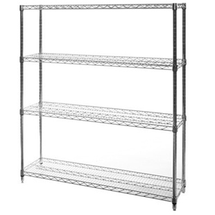 14"d x 60"w Wire Shelving Unit with 4 Shelves