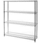 14"d x 72"w Wire Shelving Unit with 4 Shelves