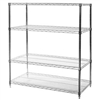 18"d x 48"w Chrome Wire Shelving Unit with Four Shelves